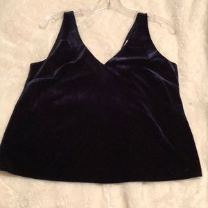 Navy, velvet tank